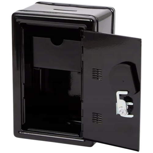 Sejf zamek szyfrowy Kasetka na pieniądze metalowa 12x10x18 cm BŁĘKITNY