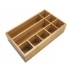 Pudełko organizer bambusowy na biżuterię 9 przegródek duży 24 x 14 x 6 cm