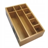 Pudełko organizer bambusowy na biżuterię 9 przegródek duży 24 x 14 x 6 cm