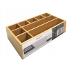 Pudełko organizer bambusowy na biżuterię 9 przegródek duży 24 x 14 x 6 cm
