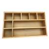 Pudełko organizer bambusowy na biżuterię 9 przegródek duży 24 x 14 x 6 cm