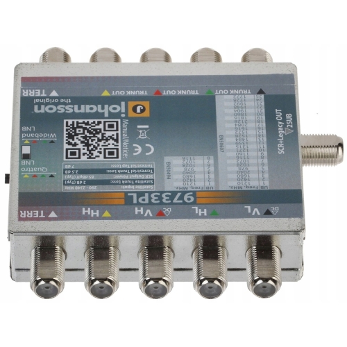 Multiswitch Unicable Wideband dSCR II 5/1 5 wyjść firma Johansson 9733PL