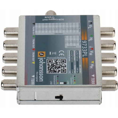 Multiswitch Unicable Wideband dSCR II 5/1 5 wyjść firma Johansson 9733PL