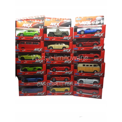 FIAT 500 1:34 WELLY KOLEKCJONERSKI METALOWY MODEL SAMOCHODU Z NAPĘDEM RED