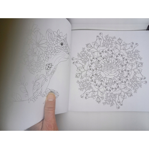 ANTYSTRESOWA KOLOROWANKA MALOWANKA MANDALA 72 SZT 120 GSM KWIATY ZWIERZĘTA