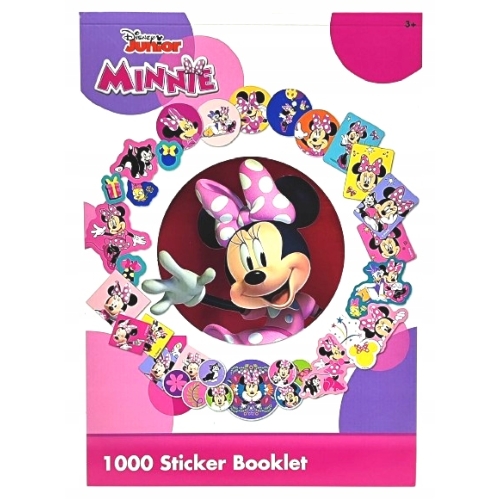 Naklejki klasyczne samoprzylepne zeszyt A4 Myszka Minnie KOT 1000 sztuk