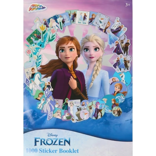 Naklejki klasyczne samoprzylepne zeszyt A4 FROZEN KRAINA LODU 1000 sztuk