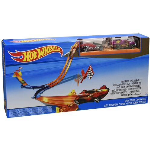 Tor samochodowy Mattel Hot Wheels Podwójny zjazd z dwoma samochodzikami 15