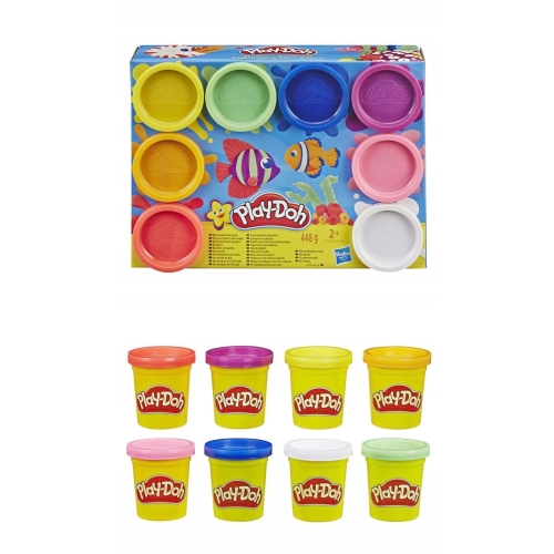 PLAY-DOH CIASTOLINA 8-PAK TĘCZOWA 448g MASY MIX KOLORÓW NA PREZENT HASBRO
