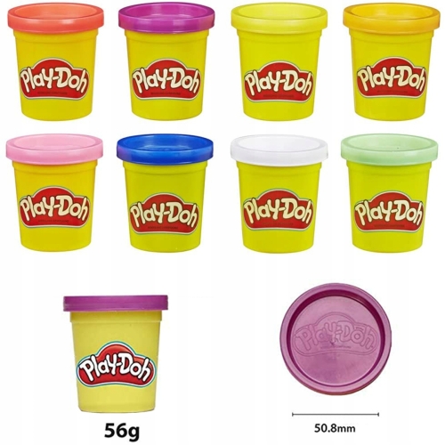 PLAY-DOH CIASTOLINA 8-PAK TĘCZOWA 448g MASY MIX KOLORÓW NA PREZENT HASBRO