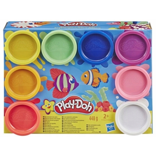 PLAY-DOH CIASTOLINA 8-PAK TĘCZOWA 448g MASY MIX KOLORÓW NA PREZENT HASBRO