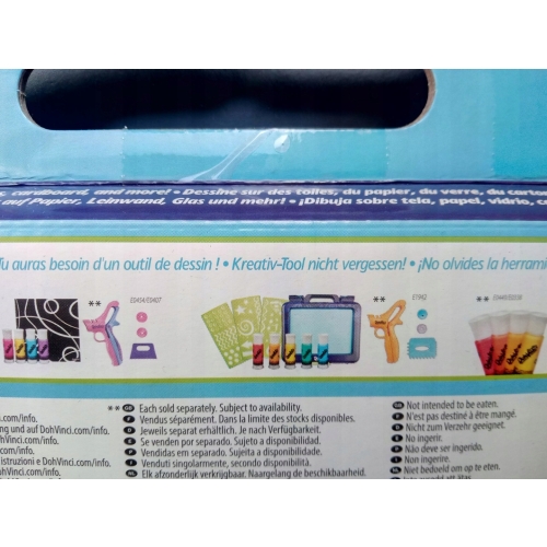 PLAY-DOH CIASTOLINA UZUPEŁNIACZ TUBKI DOH VINCI 6 SZTUK KOLORÓW Z BROKATEM