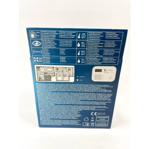 Czujnik tlenku węgla Smartwares alarm dźwiękowy LCD 10 lat GW biały PD-8826