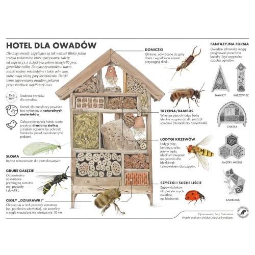 DOMEK hotel BUDKA lęgowa OWADÓW motyli XXL NATURAL ekologiczne materiały