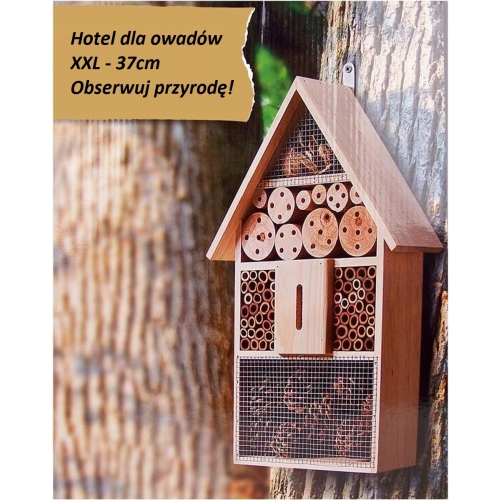 DOMEK hotel BUDKA lęgowa OWADÓW motyli XXL DREWNO TARAS OGRÓD NIEBIESKA
