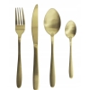 Komplet 16 klasycznych sztućców matowe złoto GLAMOUR dla 4 osób HOME DECOR