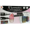 DECOTRAY PODWÓJNE TWIN MARKERY 12 SZTUK GRANATOWE GG1 - GG3