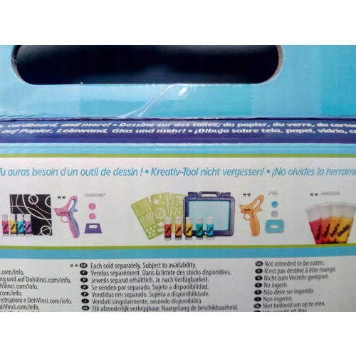 PLAY DOH VINCI CIASTOLINA REZERWOWA MIX TUBKI UZUPEŁNIAJĄCE 6 szt brokatowe