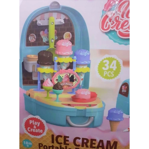 Zestaw do zabawy lody w plecaku ciastolina
