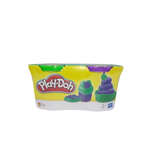 CIASTOLINA PLAY DOH 168 GRAM ZIELONY FIOLET BABECZKA DIY PREZENT 2 TUBKI