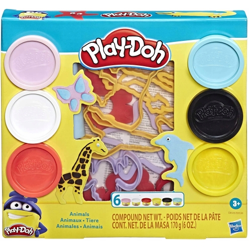 PLAY-DOH CIASTOLINA ZWIERZĘTA 6 SZT MAS MIX FOREMEK NA PREZENT DLA DZIECI
