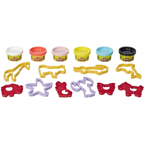 PLAY-DOH CIASTOLINA ZWIERZĘTA 6 SZT MAS MIX FOREMEK NA PREZENT DLA DZIECI