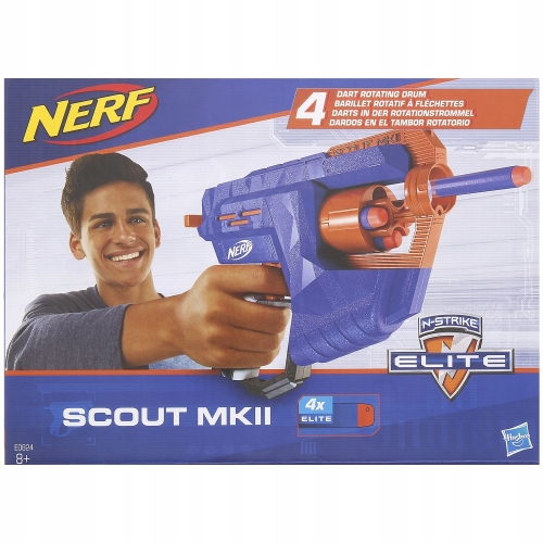 PISTOLET KARABIN NA STRZAŁKI NERF + 4 STRZAŁKI SCOUT MKII PREZENT