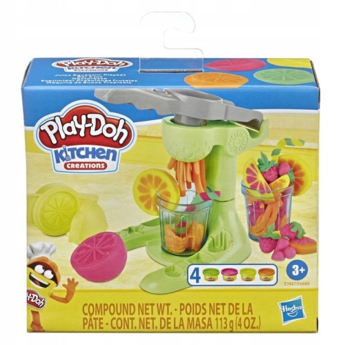 PLAY DOH CIASTOLINA ZABAWKA WYCISKARKA DO SOKU+ 4 MIX TUBKI ZESTAW E7437