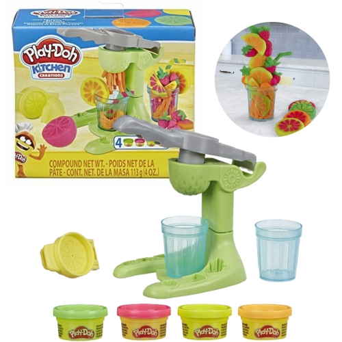 PLAY DOH CIASTOLINA ZABAWKA WYCISKARKA DO SOKU+ 4 MIX TUBKI ZESTAW E7437