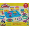 PLAY-DOH CUKIERNIA ZESTAW 6 TUB i 20 ELEMENTÓW ZABAWA W KUCHARZA DLA DZIECI