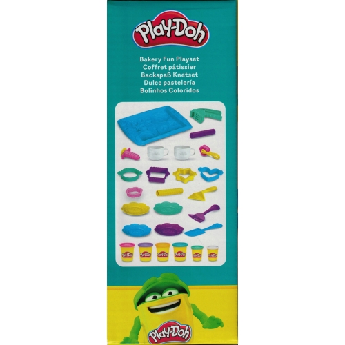PLAY-DOH CUKIERNIA ZESTAW 6 TUB i 20 ELEMENTÓW ZABAWA W KUCHARZA DLA DZIECI