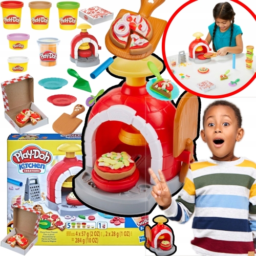 Play-Doh Zestaw z ciastoliną Piec Do Pizzy E4576 duży zestaw do zabawy tuby