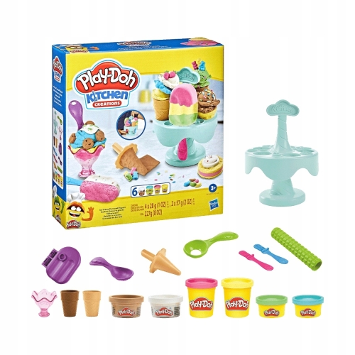 PLAY-DOH Ciastolina PlayDoh 6 TUB KARUZELA z LODAMI HASBRO F5332 E5112