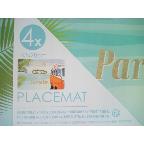 Mata stołowa podkładka pod talerze 4 sztuki 43 x 28 cm Escape Paradise