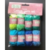 ZESTAW WŁÓCZEK BROKATOWYCH COTTON 6 KOLORÓW 24 SZT + 2X SZYDEŁKA BIG PAKA