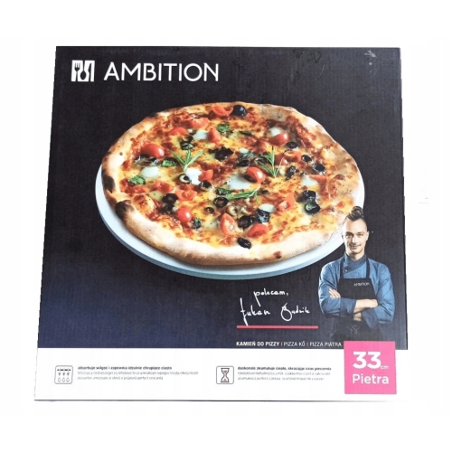 KAMIEŃ DO PIZZY AMBITION OKRĄGŁY średnica płyty 33cm Super Pizza grill