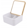 POJEMNIK BAMBUSOWY Z LUSTERKIEM ORGANIZER NOWOŚĆ wym. 14x14x7cm
