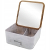 POJEMNIK BAMBUSOWY Z LUSTERKIEM ORGANIZER NOWOŚĆ wym. 14x14x7cm