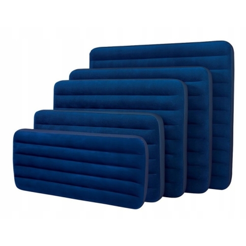 Dmuchany MATERAC WELUROWY 191x76x22 cm Intex Basen Jezioro Granatowy 68950