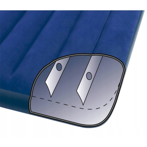 Dmuchany MATERAC WELUROWY 191x76x22 cm Intex Basen Jezioro Granatowy 68950