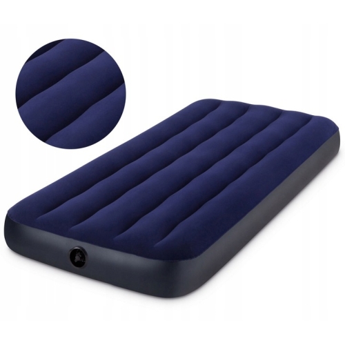 Dmuchany MATERAC WELUROWY 191x76x22 cm Intex Basen Jezioro Granatowy 68950
