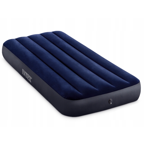 Dmuchany MATERAC WELUROWY 191x76x22 cm Intex Basen Jezioro Granatowy 68950