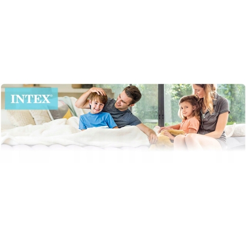 Dmuchany MATERAC WELUROWY 191x76x22 cm Intex Basen Jezioro Granatowy 68950