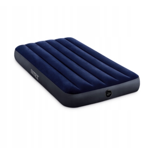 Dmuchany MATERAC WELUROWY 191x76x22 cm Intex Basen Jezioro Granatowy 68950