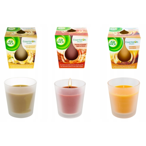 ŚWIECA ZAPACHOWA DEKORACYJNA DOM HOME AIR WICK WANILIA Essential Oils