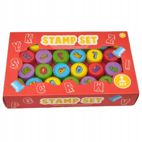 Zestaw stempelków dla dzieci STAMP SET 26szt czerw