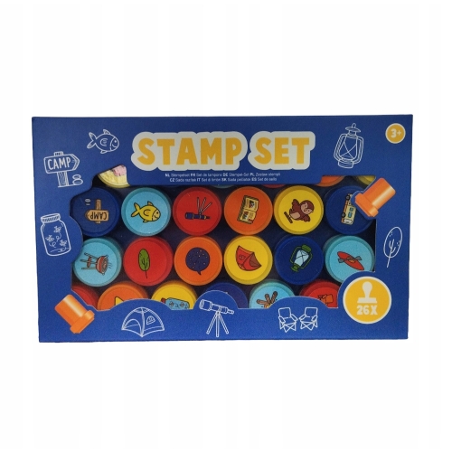 Zestaw stempelków dla dzieci STAMP SET 26szt czerw