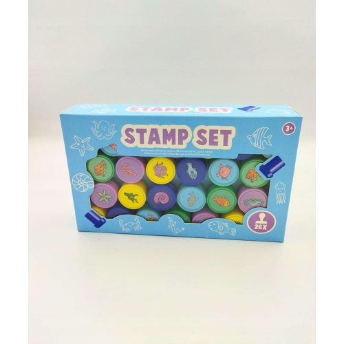 Zestaw stempelków dla dzieci STAMP SET 26szt błęk.