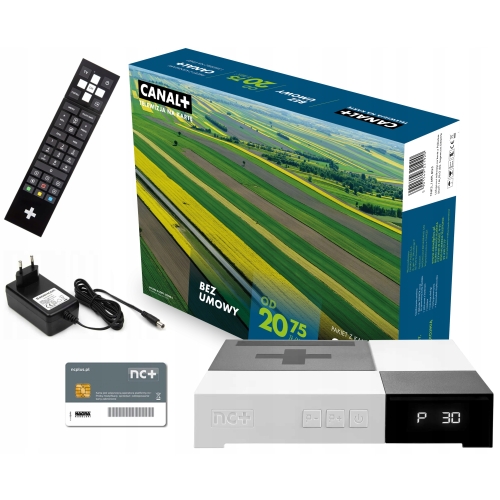 PREPAID CANAL+ dekoder nBox 2850ST PVR pakiet START+ 12 miesięcy bez umowy