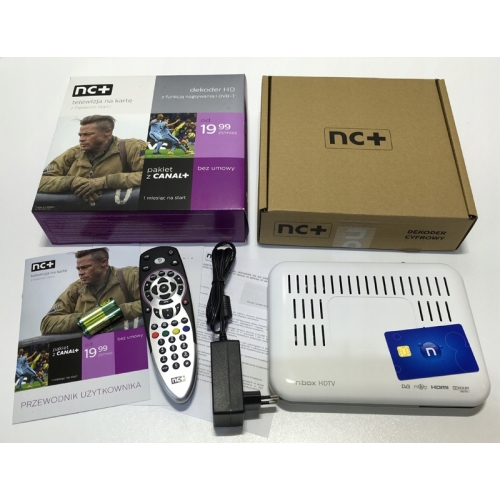 PREPAID CANAL+ dekoder nBox 2850ST PVR pakiet START+ 12 miesięcy bez umowy